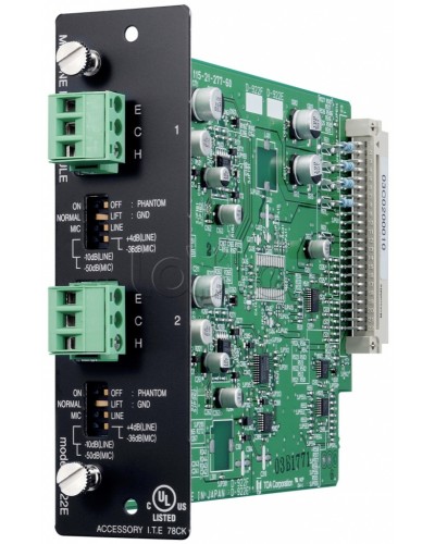 Модуль микрофонных / линейных входов (моно, 20 бит) TOA D-922E в Сергиевом Посаде Системы оповещения и трансляции TOA Pintop.ru