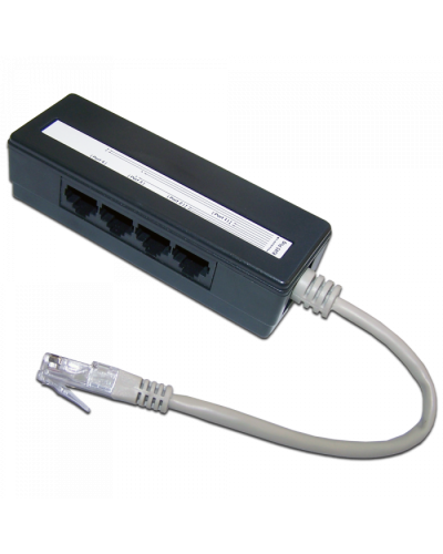 Сплиттер 1 на 4 RJ-45 TWT (TWT-4U1) в Сергиевом Посаде Проходные адаптеры RJ-45 и разветвители Pintop.ru
