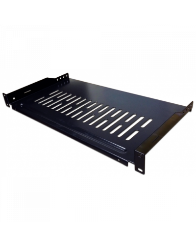 Полка фронтальная, с возможностью установки заднего фиксатора, 150 мм, 1U, 18 кг TWT (TWT-CB-SFBF150-1U/18) в Сергиевом Посаде Полки для шкафов и стоек Pintop.ru