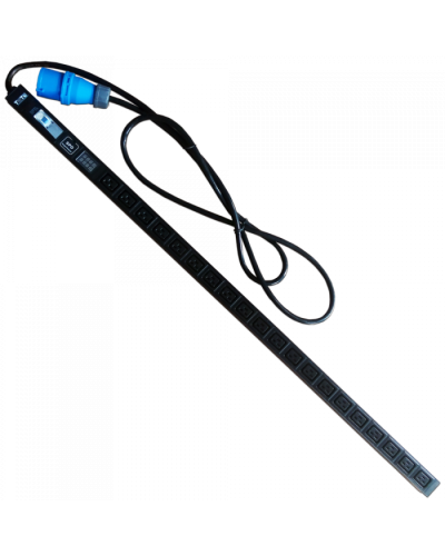 Блок розеток верт, 1-фазный с авт., A/V-метр, 16A / 250V, 20xC19, шнур 3.0 м, IEC309 TWT (TWT-PDVI-20C9-I9) в Сергиевом Посаде Блоки розеток Pintop.ru