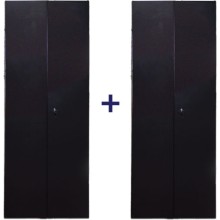 Комплект дверей 42U, 600 мм, черный, передняя - распашная металл, задняя - распашная металл TWT TWT-CBB-DR42-6x-S-M1