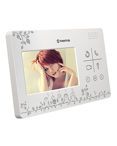 Монитор цветного видеодомофона с кнопочным управлением Tantos LILU LE Совы в Сергиевом Посаде Вызывные видеопанели малоабонентные Pintop.ru