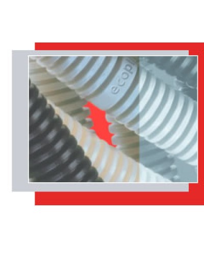 Труба гофрированная ПВХ легкая, с зондом диам. 40 мм (1шт=20м) Экопласт 10140-20 в Сергиевом Посаде Труба гофрированная Pintop.ru