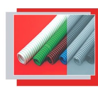 Труба гофрированная HFFR легкая диам 50 мм, с зондом, без галогена, трудногорючая, цвет серый Экопласт 20150HFR