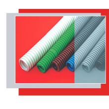 Труба гофрированная ПНД тяжелая диам 20 мм, с зондом, без галогена Экопласт 21120HF