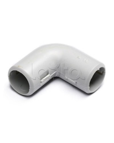 Угол 90° (из двух частей) для труб D32 мм, без галогена Экопласт 41232HF в Сергиевом Посаде Аксессуары для труб (ОКЛ) Экопласт Pintop.ru