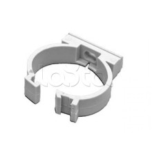 Держатель с защелкой для гофрированной или жесткой гладкой трубы D16 мм, цвет чёрный Экопласт 41616BL