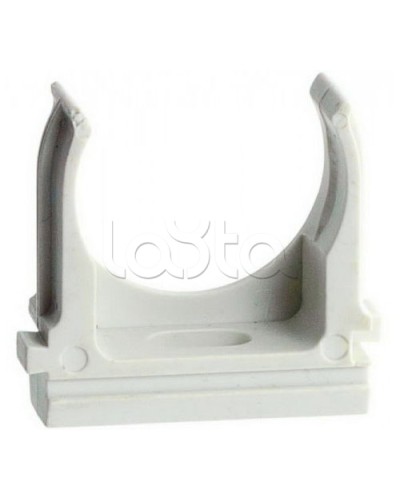 Держатель (клипса) для гофрированной или жесткой гладкой трубы D16 мм, без галогена Экопласт 41716HF в Сергиевом Посаде Держатели, клипсы, скобы Pintop.ru