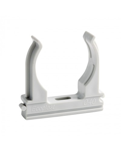 CF40G Держатель (клипса), без галогена, для труб D40мм (10шт) Экопласт (41740-10HF) в Сергиевом Посаде Держатели, клипсы, скобы Pintop.ru
