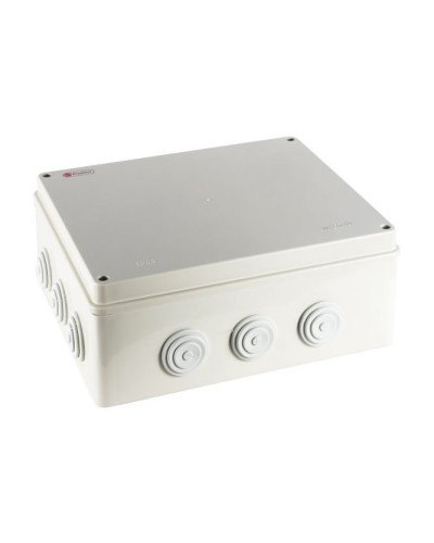 Коробка огн. Е110 о/п, 300х250х120,12 вых.,IP65, 4Р серый Экопласт (43080HF-GR) в Сергиевом Посаде Распределительные коробки Pintop.ru