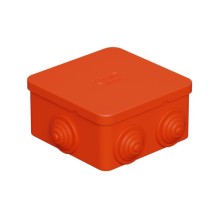 Коробка огн. E110, о/п 85х85х50мм,без галогена, 12 вых., IP55, 4P, оранж. Экопласт (43111HF)