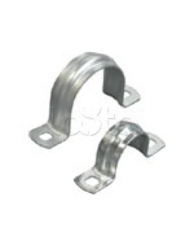 Скоба оцинкованная с двумя отверстиями для трубы D20мм, м.о.6,5-5,0мм (1уп=100шт) Экопласт (43620P) в Сергиевом Посаде Держатели, клипсы, скобы Pintop.ru