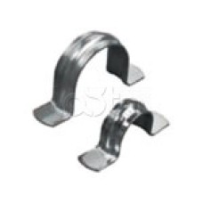 Скоба оцинкованная двухлапковая без монтажного отверстия, для трубы D32мм (1уп = 50шт) Экопласт (43633)