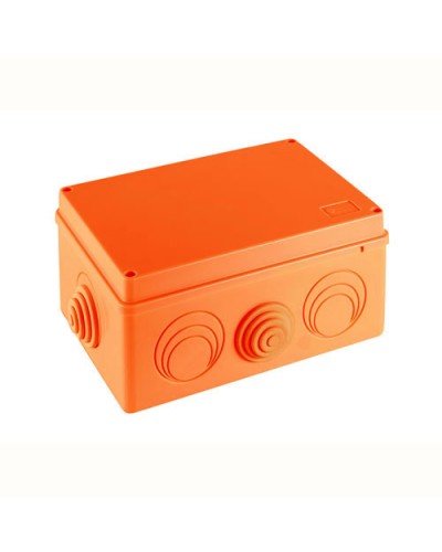Коробка огн. E110, о/п 210х150х100мм, без галогена,8 вых., IP55, 4P, оранж. Экопласт (43866HF) в Сергиевом Посаде Распределительные коробки Pintop.ru
