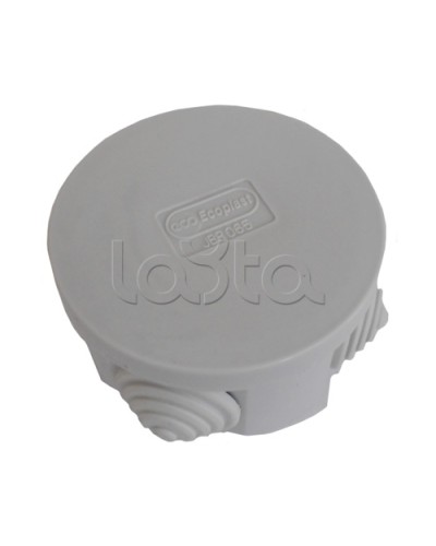 Коробка распределительная о/п с крышкой D65х35 мм, 4 вых., без галогена Экопласт 44004HF в Сергиевом Посаде Распределительные коробки Pintop.ru