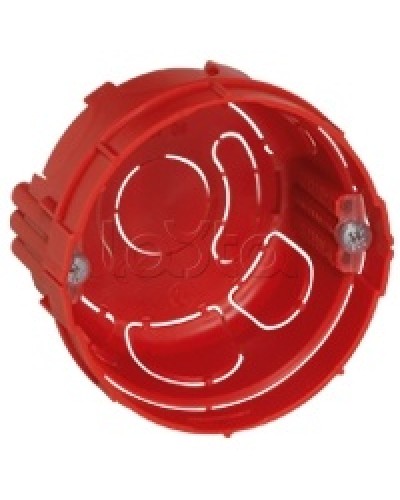 Коробка установочная D65x40мм со стык. ушками межцентр. 71мм, IP20, красный Экопласт 44660 в Сергиевом Посаде Распределительные коробки Pintop.ru