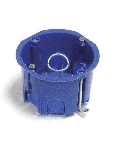 Коробка установочная D60x40мм со стык. ушками межцентр. 71мм, IP20, синий Экопласт 44661 в Сергиевом Посаде Распределительные коробки Pintop.ru