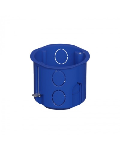 Коробка установочная для г/к D68x62мм с металл. лапками, без галогена, цвет синий IP20 Экопласт (44665HF) в Сергиевом Посаде Распределительные коробки Pintop.ru