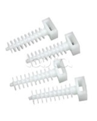 Держатель хомутов для установки в отверстиях D8 мм 37х13 мм Экопласт 47214 в Сергиевом Посаде Крепеж: Дюбели, шурупы, саморезы Pintop.ru