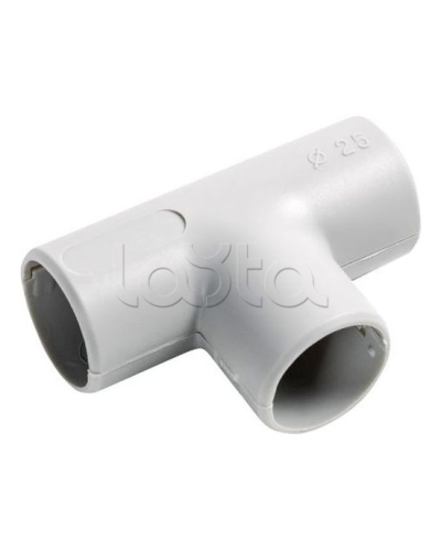 Тройник для аспирационной системы D25мм, АБС, цвет серый Экопласт (49325-10GR) в Сергиевом Посаде Пожарные извещатели Pintop.ru