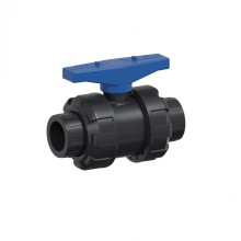 Кран шаровый d25 (уплотнение TPV, остальное EPDM) с муфтовым окончанием Экопласт (49447)