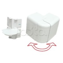 Угол внешний изменяемый 100х40 с задней стенкой и разделителем для кабель-канала серии ARC-LAN Экопласт 576214