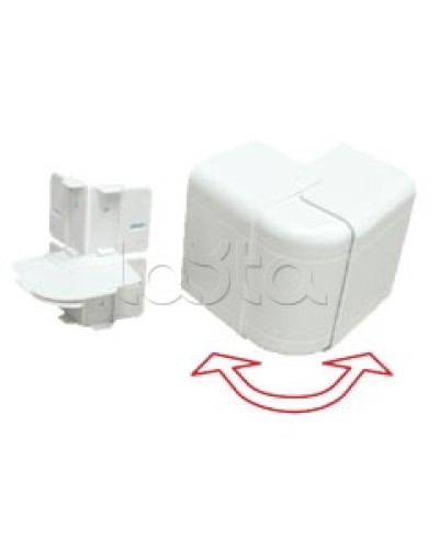 Угол внешний изменяемый 100х40 с задней стенкой и разделителем для кабель-канала серии ARC-LAN Экопласт 576214 в Сергиевом Посаде Аксессуары для кабель-канала Pintop.ru