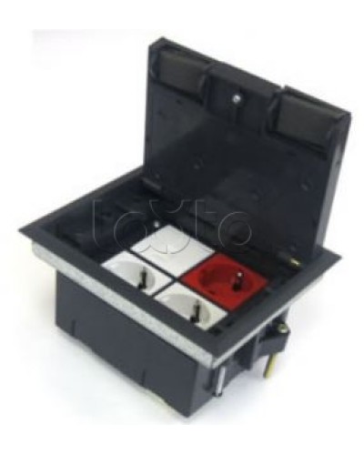 Люк в пол на 4 модуля (45х45 мм), с суппортом и коробкой, стальной Экопласт 70040 в Сергиевом Посаде Системы лючков и колонн Pintop.ru