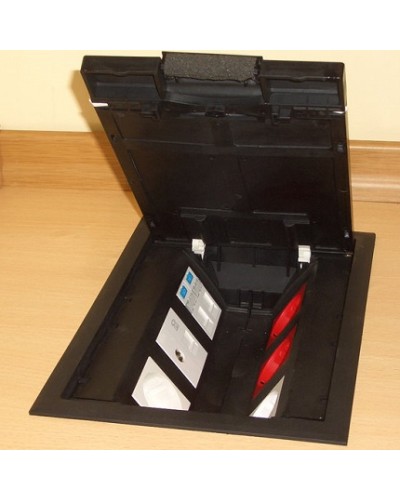 Люк в пол на 6 модулей (45х45мм) с суппортом и коробкой, пластик Экопласт 70062 в Сергиевом Посаде Системы лючков и колонн Pintop.ru