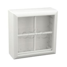 Коробка для открытой проводки на 4 поста 45х45 мм Экопласт 72948