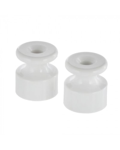 Фиксатор кабеля (изолятор) для внешней проводки кабеля (белый) LK Vintage (5шт) (888304-5) в Сергиевом Посаде Держатели, клипсы, скобы Pintop.ru