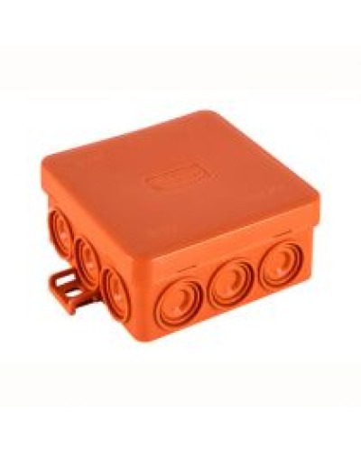 Экопласт JBL085 Коробка огн. E110, о/п 85х85х38мм, без галогена, 12 вых., IP55, цвет оранж. в Сергиевом Посаде Распределительные коробки Pintop.ru