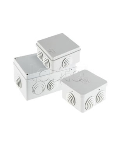 Экопласт JBS070 Коробка распред. о/п, 70х70х40мм 6 вых., IP44 белый в Сергиевом Посаде Распределительные коробки Pintop.ru