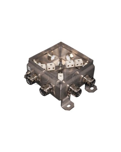 Коробка монтажная огнестойкая Гефест КМ-О (12к*6,0)-IP66 1212нерж, 8 вводов 123х123х60 в Сергиевом Посаде Распределительные коробки Pintop.ru