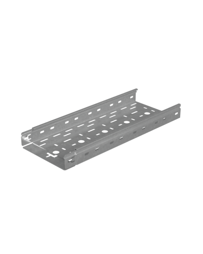 Лоток перфорированный 50х200х0,6 L2000 мм Быстрый монтаж ПЛЮС INOX304 КМ-Профиль (LPplus50-200-0.6-2000 INOX304) в Сергиевом Посаде Кабельные лотки Pintop.ru