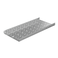 Лоток перфорированный 50х400х0,8 L2500 мм "Быстрый монтаж ПЛЮС" INOX304 КМ-Профиль (LPplus50-400-0.8-2500 INOX304)