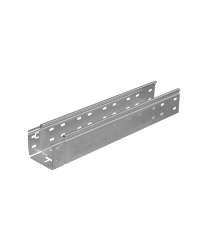 Лоток перфорированный 80х100х1,5 L2500 мм Быстрый монтаж ПЛЮС INOX304 КМ-Профиль (LPplus80-100-1.5-2500 INOX304) в Сергиевом Посаде Кабельные лотки Pintop.ru