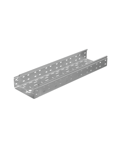 Лоток перфорированный 80х200х1,2 L5000 мм Быстрый монтаж ПЛЮС HD85 КМ-профиль (LPplus80-200-1.2-5000 HD85) в Сергиевом Посаде Кабельные лотки Pintop.ru
