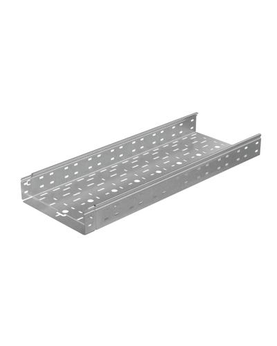 Лоток перфорированный 80х300х1,2 L2000 мм Быстрый монтаж ПЛЮС HD КМ-Профиль (LPplus80-300-1.2-2000 HD) в Сергиевом Посаде Кабельные лотки Pintop.ru