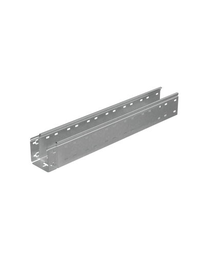 Лоток перфорированный 100х100х0,8 L2500 мм Быстрый монтаж ПЛЮС INOX304 КМ-Профиль (LPplus100-100-0.8-2500 INOX304) в Сергиевом Посаде Кабельные лотки Pintop.ru