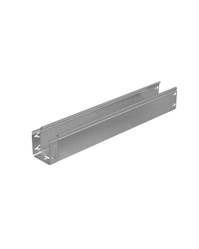 Лоток неперфорированный 100х100х0,8 L2000 мм Быстрый монтаж ПЛЮС HD85 КМ-профиль (LNplus100-100-0.8-2000 HD85) в Сергиевом Посаде Кабельные лотки Pintop.ru