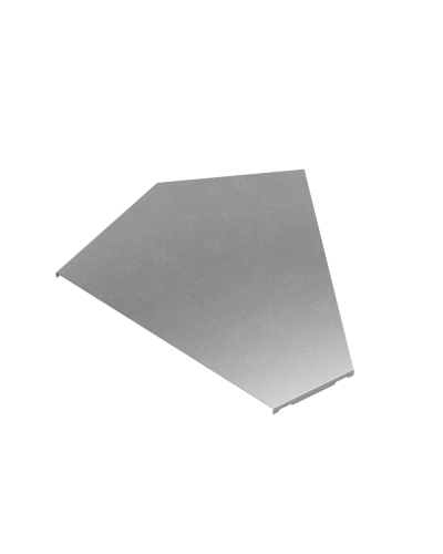 Крышка горизонтального угла 45 гр. 400 мм ПЛЮС КМ-Профиль (KGLplus45-400) в Сергиевом Посаде Аксессуары для лотков Pintop.ru