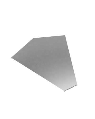 Крышка горизонтального угла 45 гр. 600 мм ПЛЮС INOX304 КМ-Профиль (KGLplus45-600 INOX304) в Сергиевом Посаде Аксессуары для лотков Pintop.ru