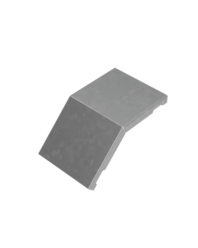 Крышка внешнего вертикального угла 45 гр. 100 мм ПЛЮС INOX304 КМ-Профиль (KVLplus45-100 INOX304) в Сергиевом Посаде Аксессуары для лотков Pintop.ru