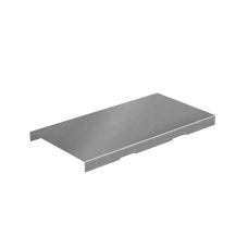 Крышка угла вертикального внешнего 150 мм с разворотом трассы на 90 гр. "ПЛЮС" INOX304 КМ-Профиль (KVLPDplus90-150 INOX304)