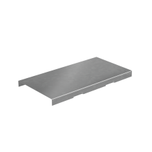 Крышка угла вертикального внешнего 100 мм с разворотом трассы на 90 гр. "ПЛЮС" INOX304 КМ-Профиль (KVLPDplus90-100 INOX304)