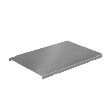 Крышка угла вертикального внешнего 600 мм с разворотом трассы на 90 гр. "ПЛЮС" INOX304 КМ-Профиль (KVLPDplus90-600 INOX304)