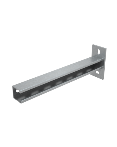 Страт-консоль одиночная усиленная развернутая 41х41 L300 s:2,5 мм HD КМ-профиль (KSSUR41-300 HD) в Сергиевом Посаде Аксессуары для лотков Pintop.ru