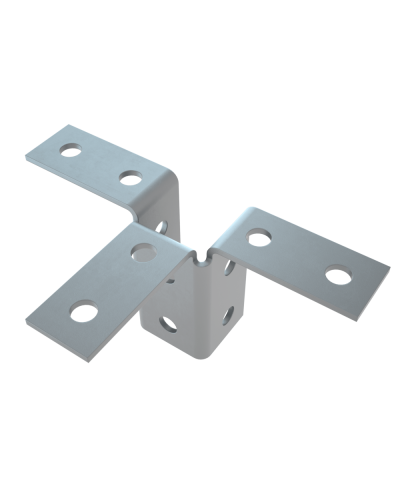 Пластина угловая тройная усиленная КМ-Профиль (3USG4) в Сергиевом Посаде Аксессуары для лотков Pintop.ru