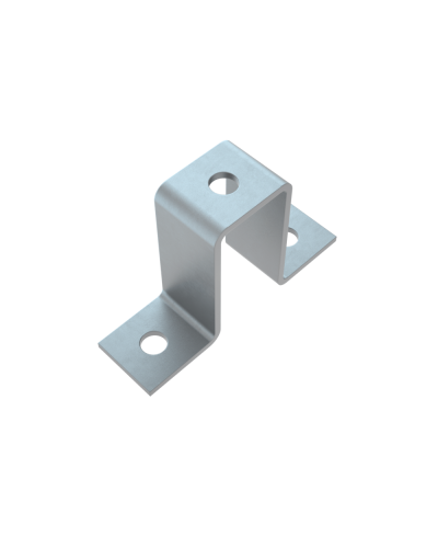 Прямоугольная скоба для двойного страт-профиля 41х82 мм КМ-Профиль (PS41-82) в Сергиевом Посаде Держатели, клипсы, скобы Pintop.ru